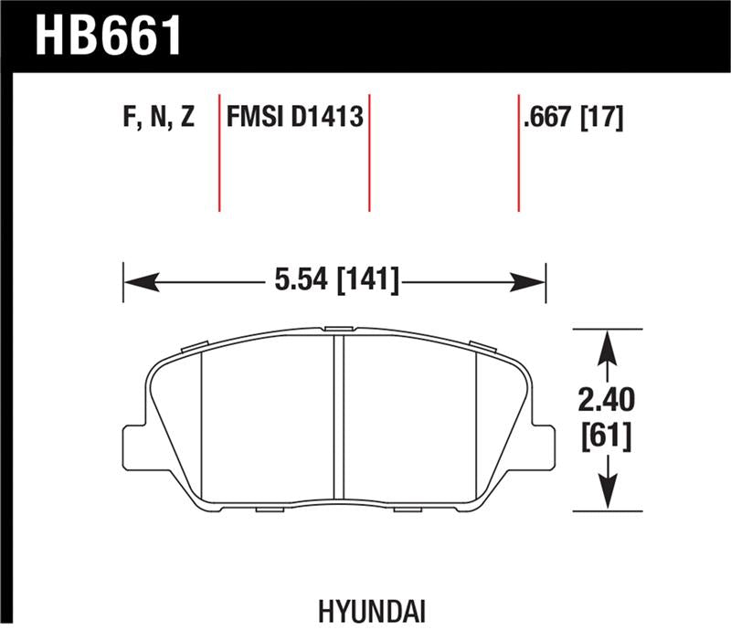 Load image into Gallery viewer, Hawk Performance HB661F.667 HAWK HPS Brake Pad Sets
