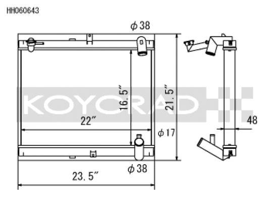 Koyo HH060643 KOY Racing Radiators