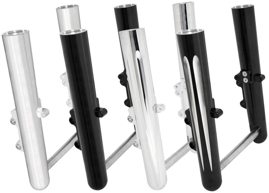 Arlen Ness 40-513 Hot Legs Dual Disc Fork Leg Set - Smooth - Black