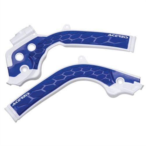 Acerbis 2449531029 X-Grip Frame Guards - White/Blue
