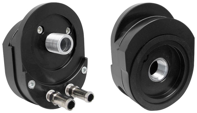 Jagg 4702 Offset Oil Filter Adapter with T-Stat for Twin Cam and EFI Evolution