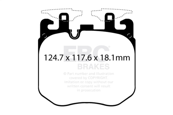 Ebc DP42304R EBC Yellowstuff Brake Pad Sets