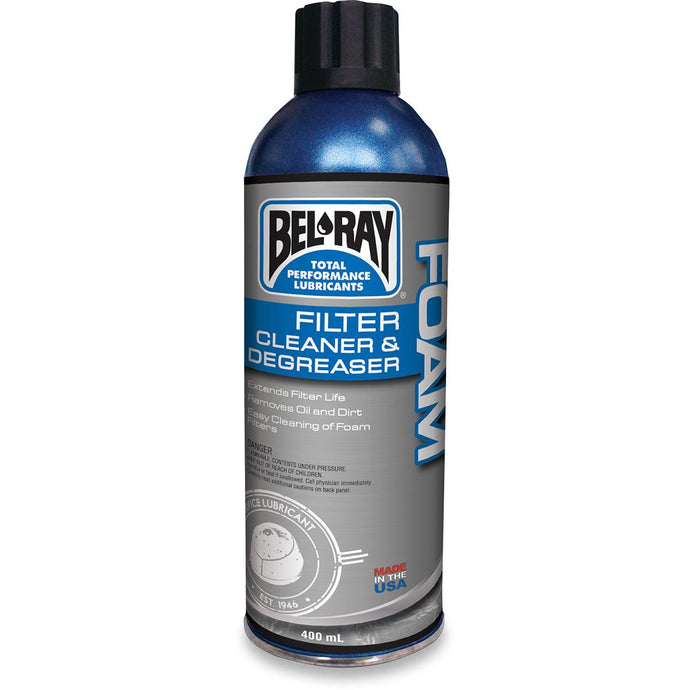 Bel-Ray 99180-A400W Foam Filter Cleaner and Degreaser - 400ml. Aerosol