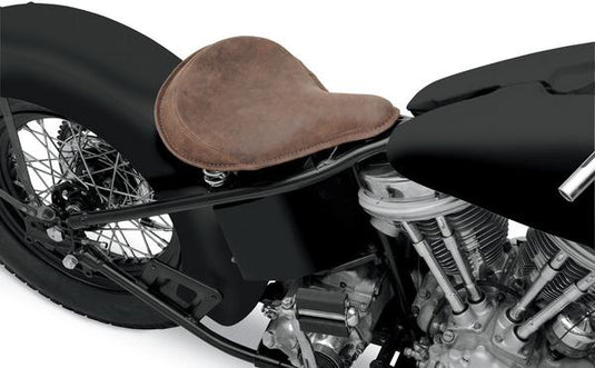 Drag Specialties 0806-0050 Large Spring Solo Seat - Distressed Brown Leather with Perimeter Stitching