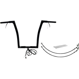 Fat Baggers, Inc. 701916-B 1-1/4in. Plug and Play EZ Install Flat Top Handlebar Kit - Black