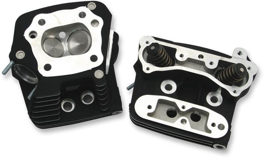 S&S Cycle 106-6064 Performance Cylinder Heads for Evolution Big Twin - Black Powder-Coat