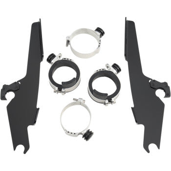 Memphis Shades MEM8992 Trigger-Lock Mount Kit for Batwing Fairing - Black