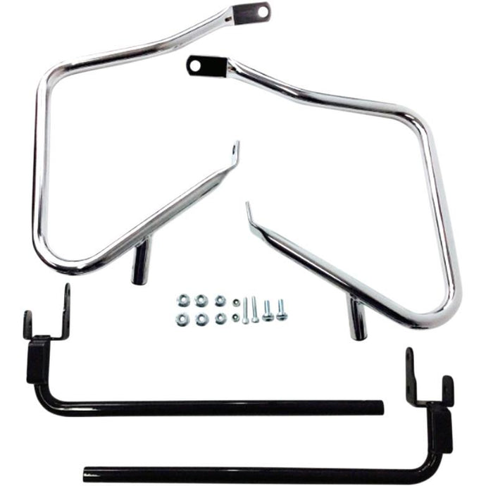 Drag Specialties 3501-1241 Saddlebag Guards/ Support Kit - Chrome