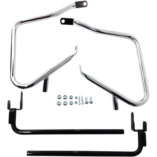 Drag Specialties 3501-1241 Saddlebag Guards/ Support Kit - Chrome
