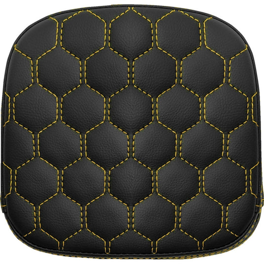 Saddlemen 040749GOL Sissy Bar Pad for Step-Up HC Seats - Grasvestone with Gold Stitching