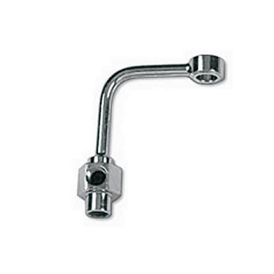 Drag Specialties DS098302 3/8in. Banjo x 1/8in. NPT 90deg. Long Brake Fitting with Brake Light Switch Mount