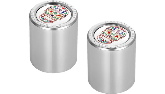 Figurati Designs FD30-DC-25-30-SS Short Docking Cover - Mirror Polished with Sugar Skull