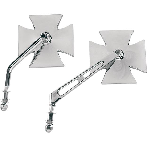 Drag Specialties 1901-6009 Maltese Mirror - Air-Glide Stem - Chrome