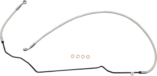 Magnum AS375039 Braided Front Brake Line - +8in. / +10in. - Sterling Chromite