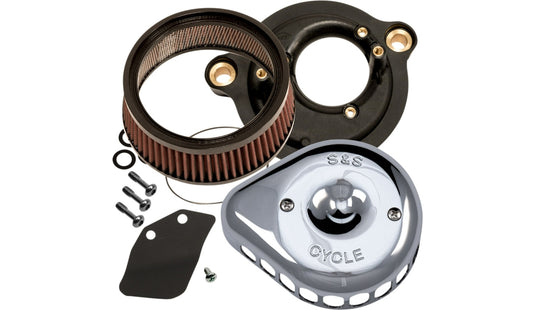 S&S Cycle 170-0435C Mini Teardrop Stealth Air Cleaner Kit - Chrome