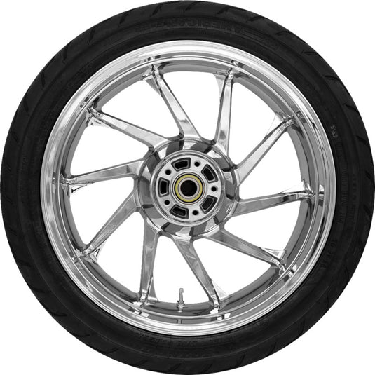 Coastal Moto PKG-HUR185CH-ABST Hurricane Rear Wheel with Dunlop Tire - 18in x 5.5in. - Chrome