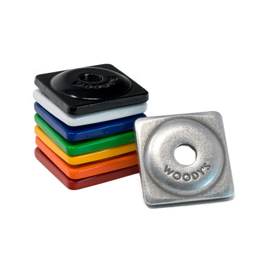 Woodys ASW2-3825-48 Square Digger Aluminum Support Plates - 5/16in. - Blue (48pk.)