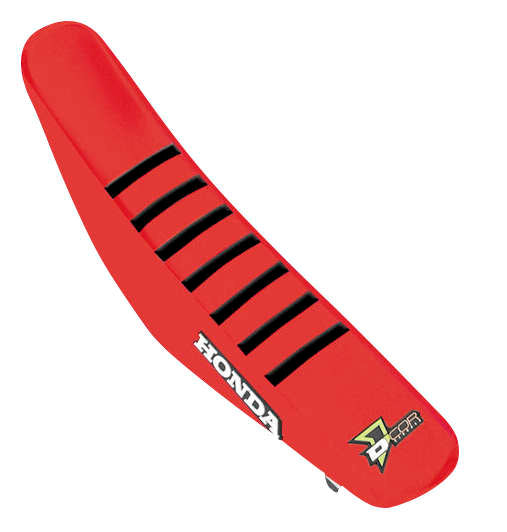 Dcor 30-10-463 Factory Reinforced Seat Cover - Red/Black Ribs