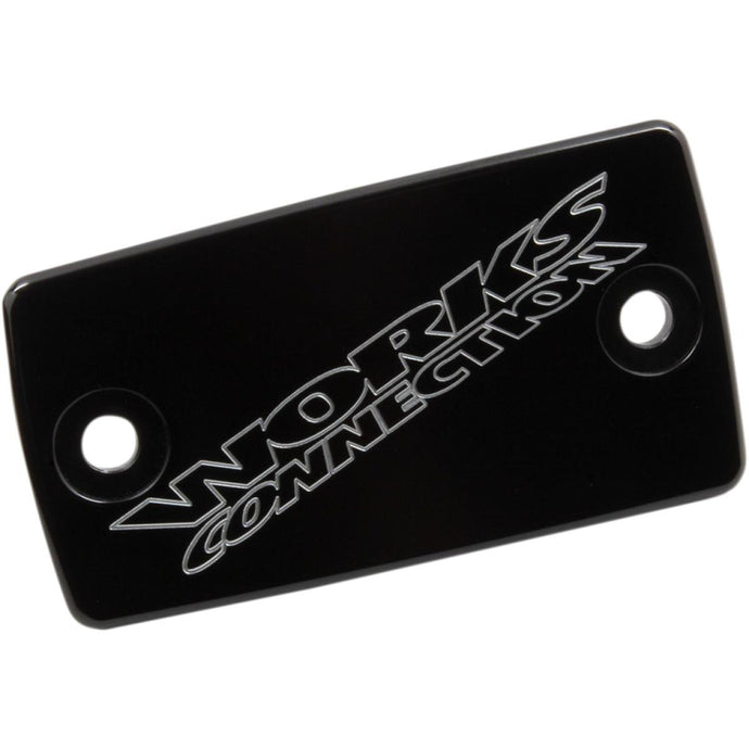 Works Connection 21-047 Anodized Billed Aluminum Front Brake Reservoir Cover - Black