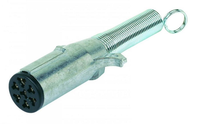 Hopkins Towing Solutions 52027 7-Way Pin-Type Trailer Side Heavy Duty Connector w/ Cable Protector