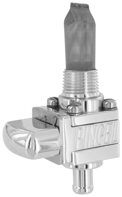 Pingel GV15G Guzzler Fuel Valve - 3/8in. NPT - 5/16in. Single Outlet - Clear Anodized