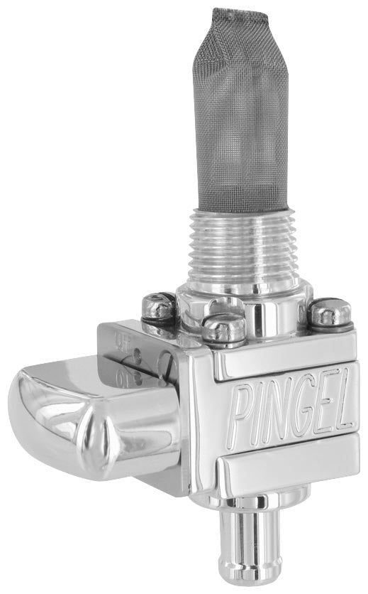 Pingel GV15G Guzzler Fuel Valve - 3/8in. NPT - 5/16in. Single Outlet - Clear Anodized