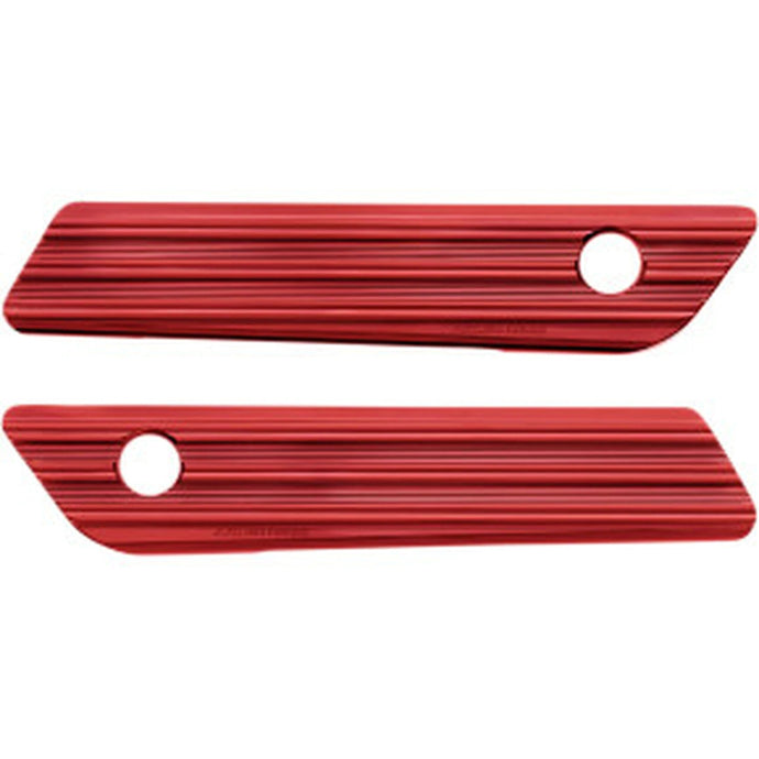 Arlen Ness 03-616 Saddlebag Latch Covers - 10-Gauge - Red