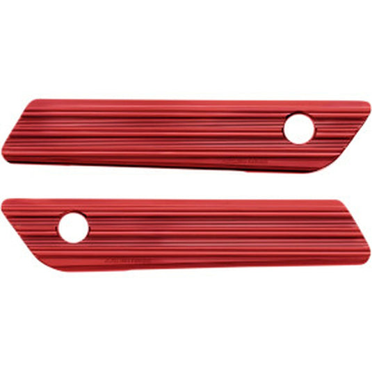 Arlen Ness 03-616 Saddlebag Latch Covers - 10-Gauge - Red