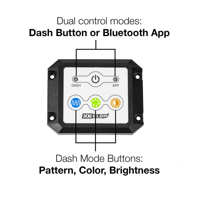 Xk Glow XK-CHROME-DM-KIT Chrome Dual Mode Dash Controller