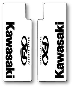 Factory Effex 06-38104 Clear Upper Fork Graphics - Kawasaki - Black