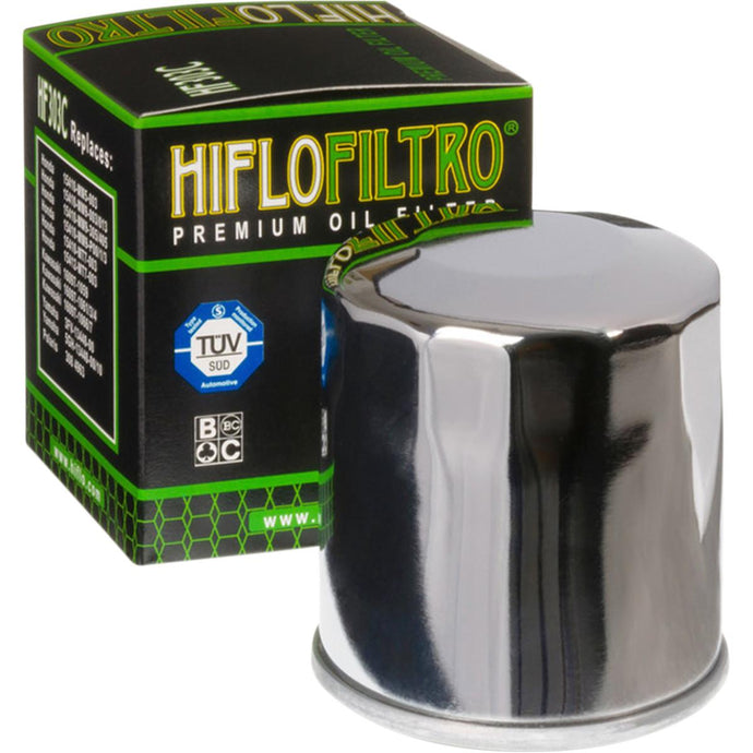 Hiflo HF303C Oil Filter - Chrome