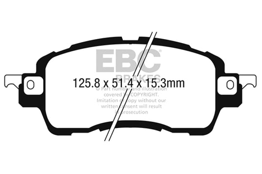 Ebc DP42275R EBC Yellowstuff Brake Pad Sets