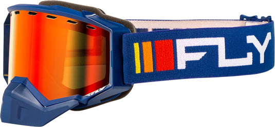 Navy/White / Red Mirror Smoke Lens