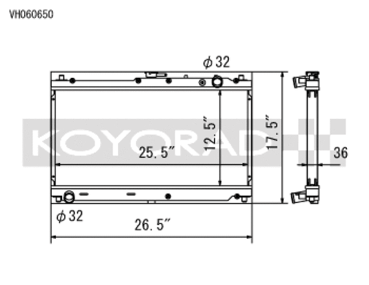 Koyo VH060650 KOY Racing Radiators