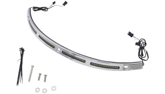Custom Dynamics CD-WT2-14-C Windshield Trim with LED Turn Signals - Chrome - Standard Turn Signal