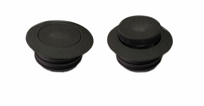 Harddrive 012317 Pop-up Screw in Vented 2.75in. Gas Caps - Wrinkle Black