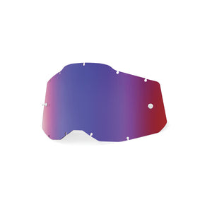 100% 59078-00008 Replacement Lens for Adult Racecraft 2/Accuri 2/Stratus 2 Goggles - Red/Blue Red / Blue Lens