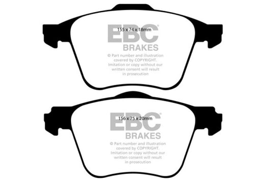 Ebc DP41914R EBC Yellowstuff Brake Pad Sets
