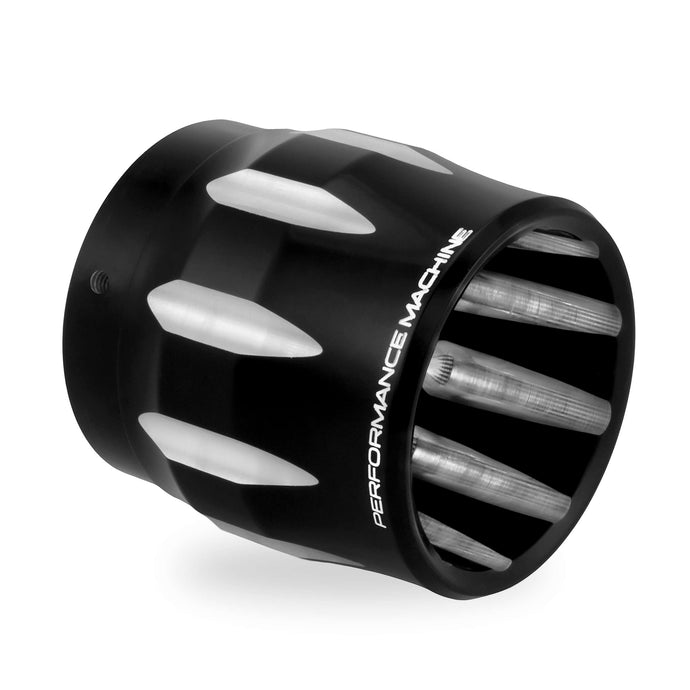 Performance Machine 0204-2015TEC-BM Elite Exhaust End Cap for Rinehart 4in. Slip-On - Tech 10 - Contrast Cut