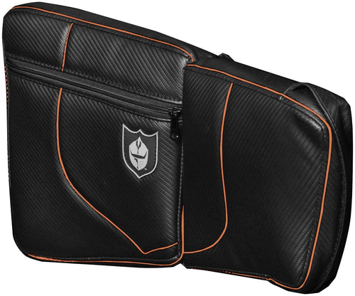 Pro Armor P144054RD Door Knee Pads - Rear - Black/Red