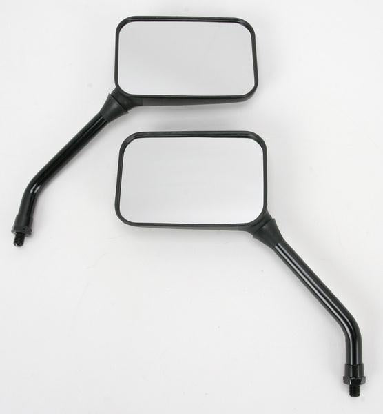 Emgo 20-78257 Universal Rectangular Mirror - GP Deluxe - LongStem - 10mm Thread - Both