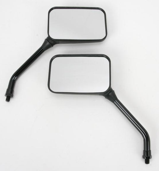Emgo 20-78257 Universal Rectangular Mirror - GP Deluxe - LongStem - 10mm Thread - Both
