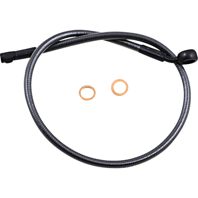 Magnum AS478126 Black Pearl Designer Series ABS Front Upper Brake Line Kit - 12mm. 35deg. Banjo - 26in.