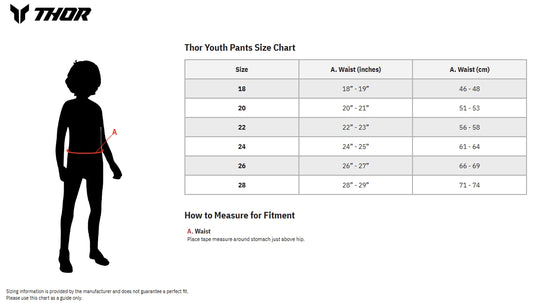Thor Ridemode Menace Youth Pants (22, Blue)