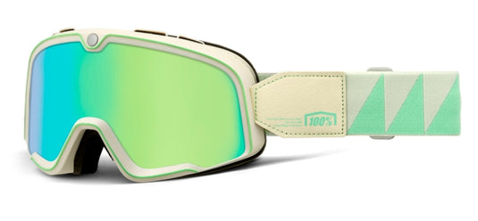 100% Barstow Klipp Goggles (One Size Fits Most, Klipp / Mirror Green Lens)