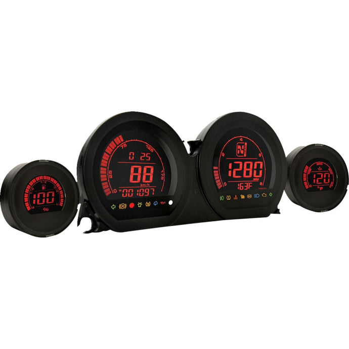 Koso North America BA064902 HD-03 Series Complete Gauge Kit - Eight-Color LCD Display