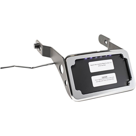 Cycle Visions CV-4653B Curved Slick Signal License Plate Frame and Mount - Black