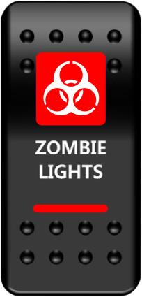 Moose Utility ZMB-PWR-R Rocker Switch - On/Off Red Roof Zombie Light