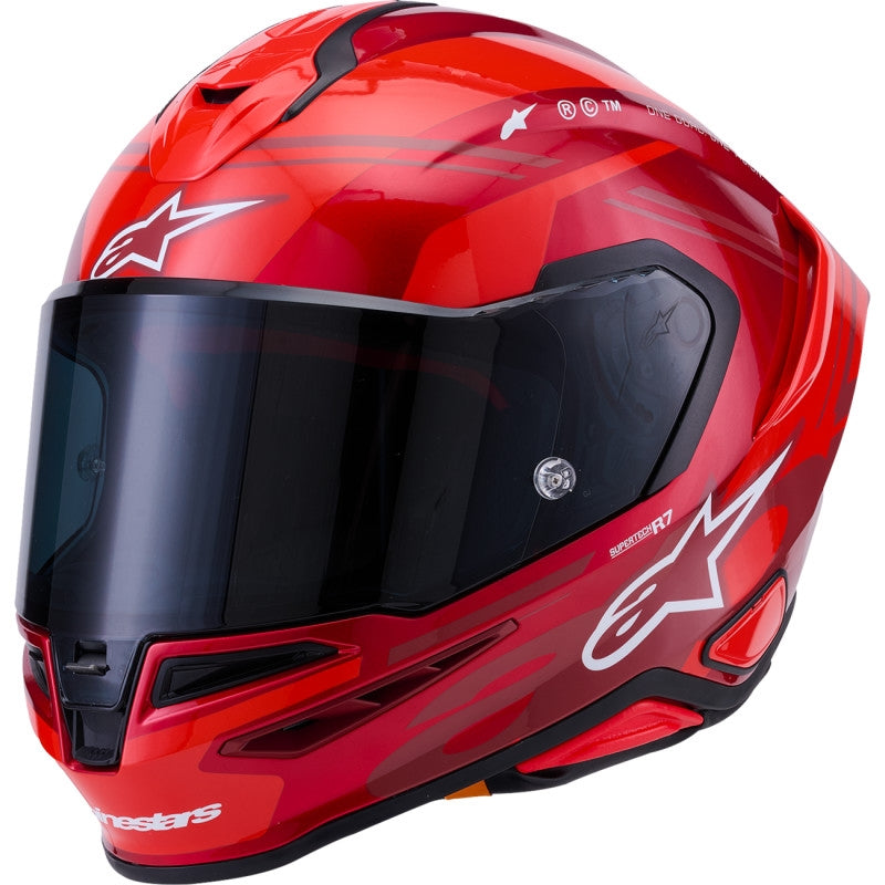 Load image into Gallery viewer, Alpinestars Supertech R7 A-Core Helmet (XX-Large, Gloss Red/White)
