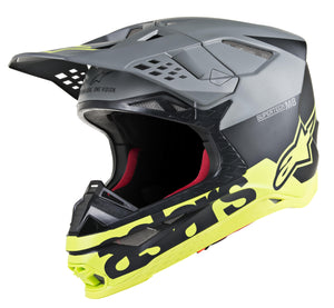 Alpinestars Supertech M8 Radium Helmet Black Matt/Mid Gray/Yellow Fluo Black